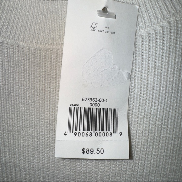 Banana Republic Sleeveless Ribbed Knit Tunic Sweater Ivory Cream XS - Picture 3 of 11